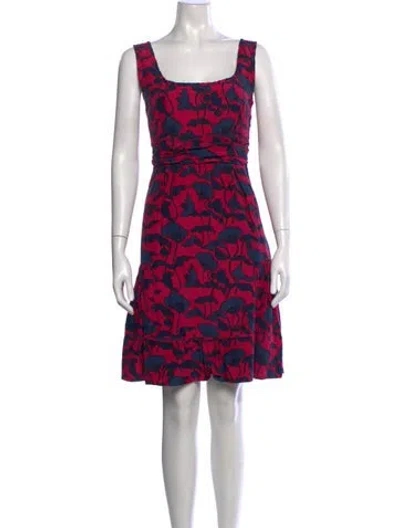 Pre-owned Marc Jacobs Floral Print Mini Dress In Pink