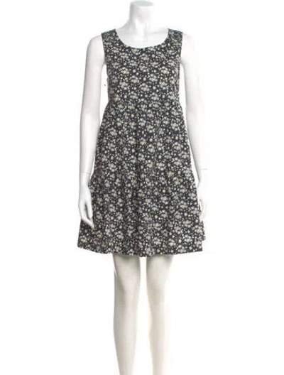 Pre-owned Marc Jacobs Floral Print Mini Dress W/ Tags In Black