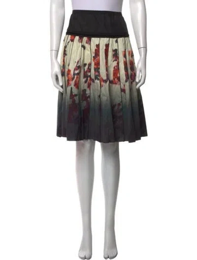 Pre-owned Marc Jacobs Floral Print Mini Skirt In Black