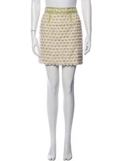 Pre-owned Marc Jacobs Floral Print Mini Skirt In Green
