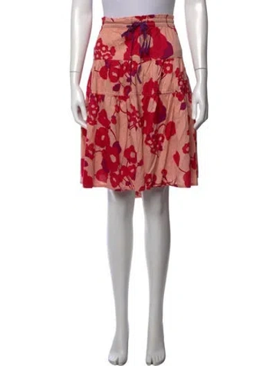Pre-owned Marc Jacobs Floral Print Mini Skirt In Pink