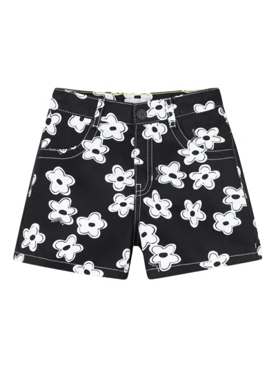 Marc Jacobs Kids' Floral-print Shorts In Black