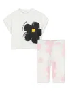 Marc Jacobs Floral-print T-shirt And Trousers Set In Neutrals