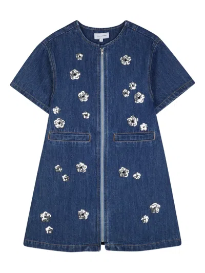 Marc Jacobs Kids' Floral-print Zip-fastening Dress In Brown