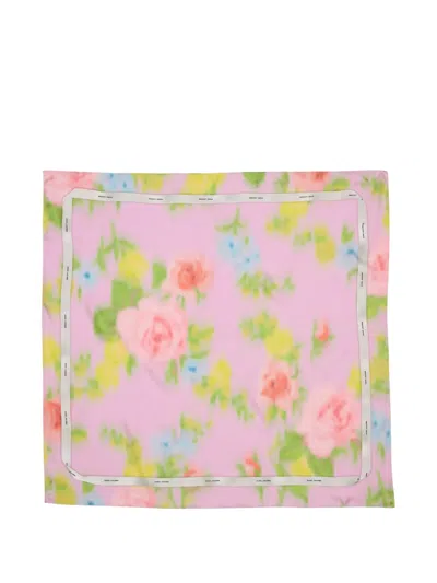 Marc Jacobs Floral-print Scarf In Brown