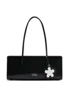 Marc Jacobs Double Handle Flower Charm Shoulder Bag In Black