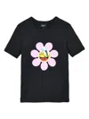 Marc Jacobs Flower-embellished Tee In Black