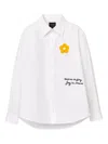 Marc Jacobs Cotton Shirt With Flower Patch In White