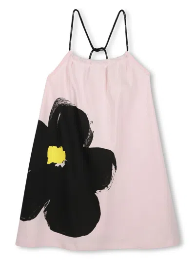Marc Jacobs Kids' Flower-print Mini Dress In Pink