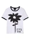 Marc Jacobs Flower-print Ringer Tee In White