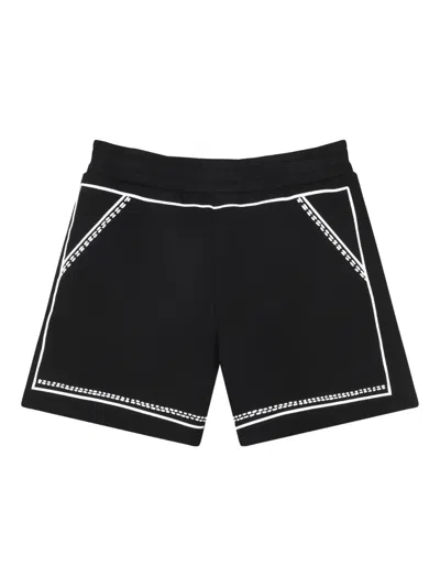 Marc Jacobs Kids' Flower-print Shorts In Black