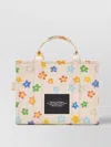 Marc Jacobs Flower Print Tote Bag With Handles And Strap