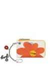 Marc Jacobs Flower-print Zip-around Bag Charm In White