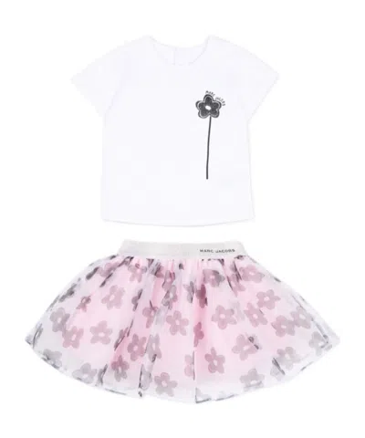 Marc Jacobs Babies' Flower Skirt Set In Multi