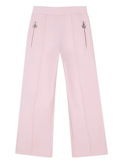 Marc Jacobs Kids' Flower-zip Trousers In Pink