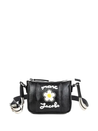 Marc Jacobs Kids' Flower-patch Shoulder Bag In Black