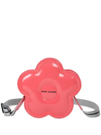 Marc Jacobs Kids' Flower-shaped Patent Shoulder Bag In Pink