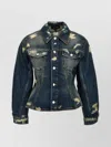 Marc Jacobs The Rip And Repair Fluted Denim Jacket Casual Jackets And Parka