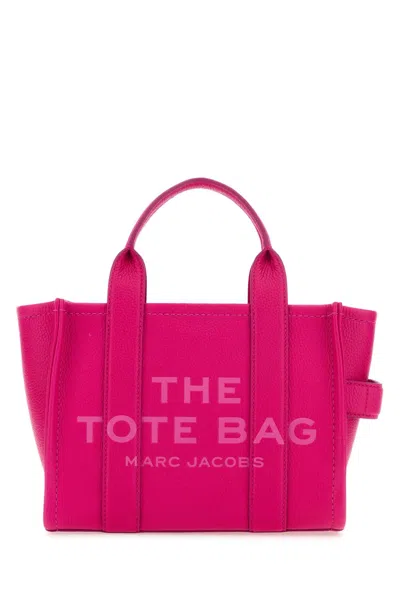 Marc Jacobs Fuchsia Leather Mini The Tote Bag Handbag In Hotpink