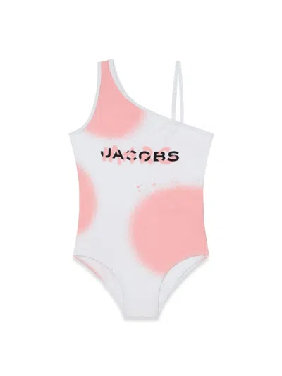 Marc Jacobs Kids' Spray Paint One Piece Swimsuit In White