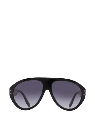 Marc Jacobs Full Rim Pilot Sunglasses In Black