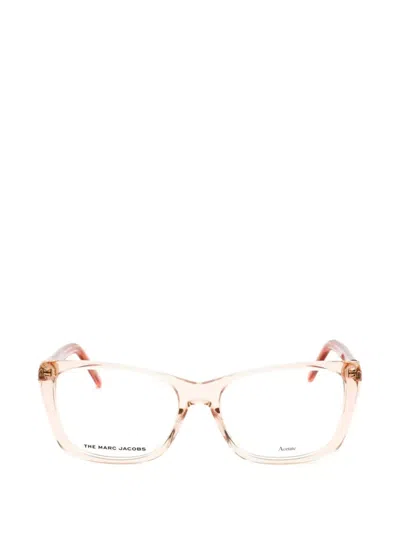 Marc Jacobs Full Rim Square Glasses In Neutral