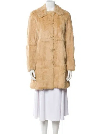 Pre-owned Marc Jacobs Fur Fur Coat In Brown