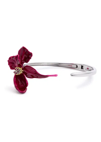 Marc Jacobs Future Floral Silver-plated Choker In Pink