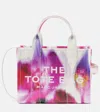 MARC JACOBS FUTURE FLORAL SMALL LEATHER TOTE BAG