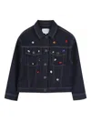 Marc Jacobs Gem-embellished Denim Jacket In Black