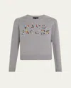 Marc Jacobs Ribbed Crewneck Knitwear Long Sleeves In Steel Grey