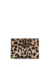 Marc Jacobs Logo Card Holder In Animal Print