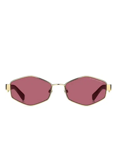 Marc Jacobs Chic Oversized Sunglasses With 140 Mm Temples In Burgundy