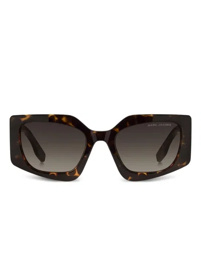 Marc Jacobs Geometric-frame Sunglasses In Black
