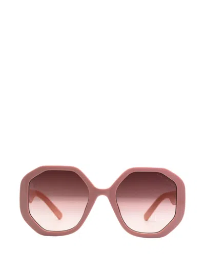 Marc Jacobs Geometric-frame Sunglasses In Burgundy