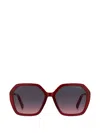 Marc Jacobs 53mm Gradient Square Sunglasses In Red