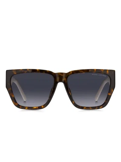 Marc Jacobs Geometric-frame Sunglasses In White