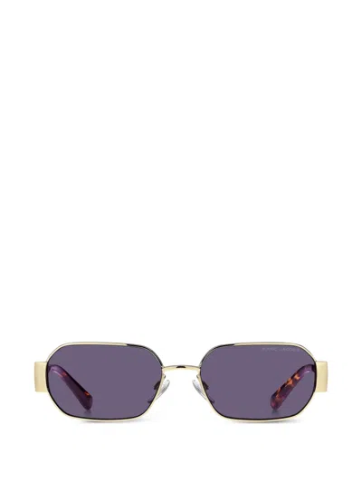 Marc Jacobs Geometric Sunglasses In Gold