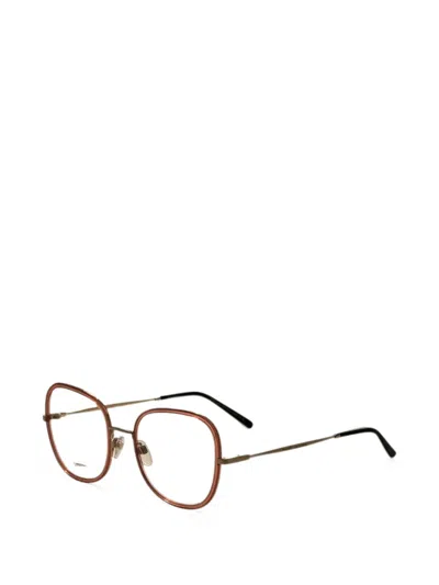 Marc Jacobs Geometric-frame Glasses In Brown