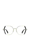 Marc Jacobs Geometric-frame Glasses In Gold