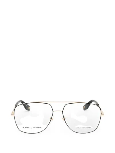 Marc Jacobs Geometric-frame Glasses In Gold