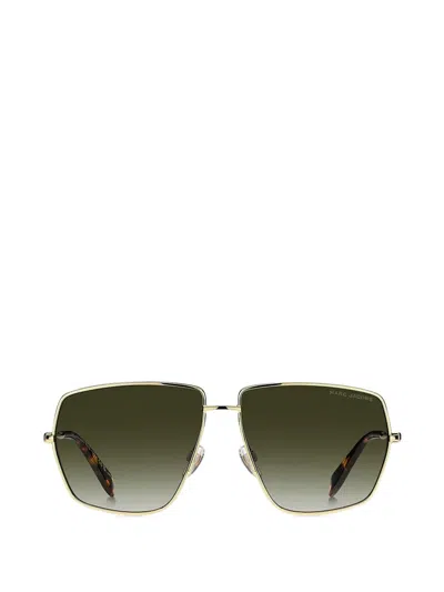 Marc Jacobs Geometric-frame Sunglasses In Gold