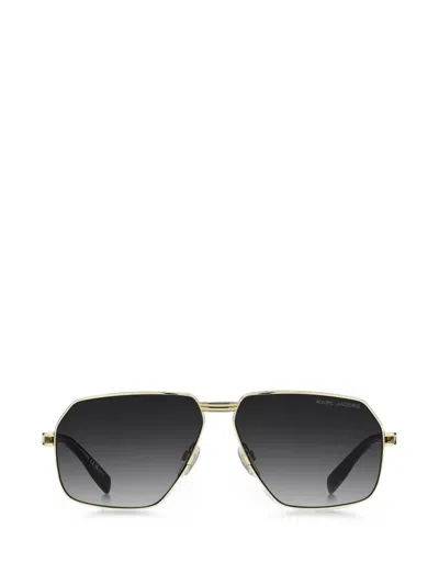 Marc Jacobs Geometric-frame Sunglasses In Gold