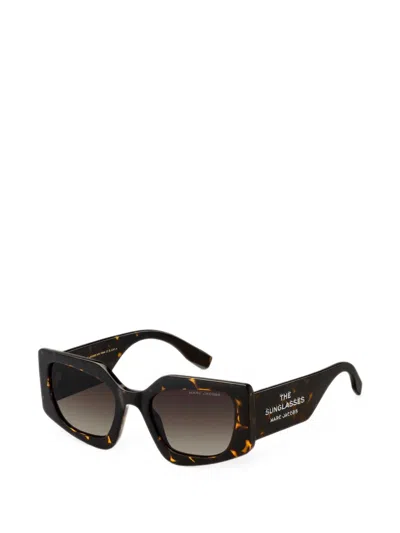 Marc Jacobs Geometric-frame Tortoiseshell Sunglasses In Multi