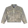 Marc Jacobs The Jumbled Monogram Denim Jacket In Gold