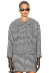 Marc Jacobs Gingham-tweed Jacket In Black