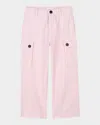Marc Jacobs Girl's Cotton Twill Cargo Trousers In Pink