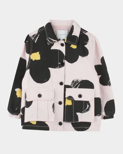 Marc Jacobs Kids' Girl's Daisy-print Jacquard Jacket In Pink