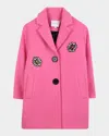Marc Jacobs Embroidered Buttoned Coat In Pink