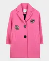Marc Jacobs Embroidered Buttoned Coat In Purple